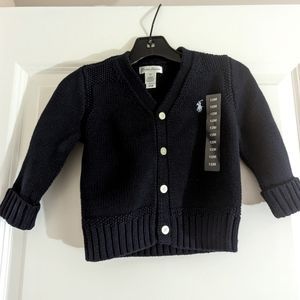 Ralph Lauren Baby Boys Combed Cotton V-Neck Cardigan